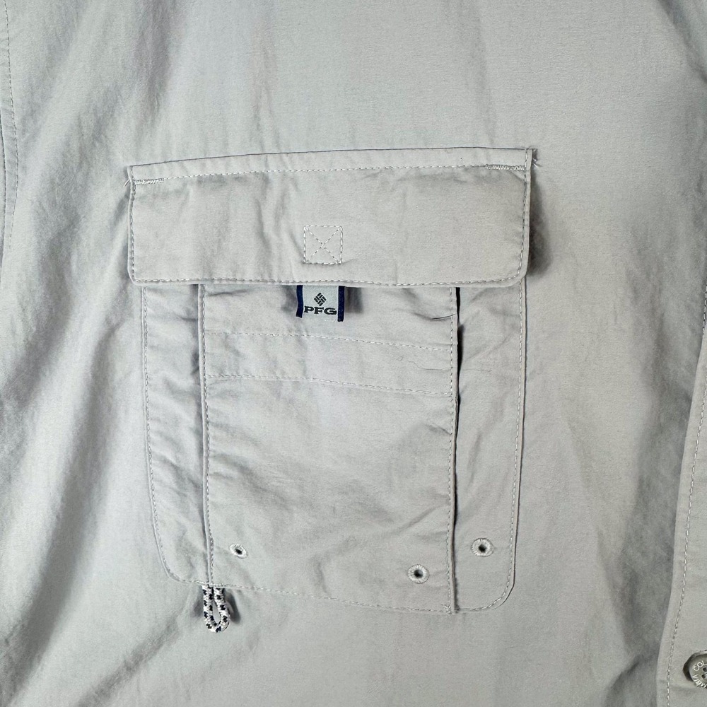Columbia PFG‎ Bahama Shirt Mens 2XL Gray Omni-Shade Vented Fishing Short Sleeve - Picture 4 of 14